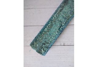 Экокожа (глиттер крупный)  20*30 см голубой, цена за лист